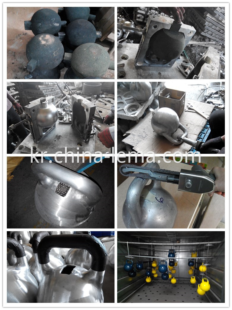 production of aluminum casting kettle-bell